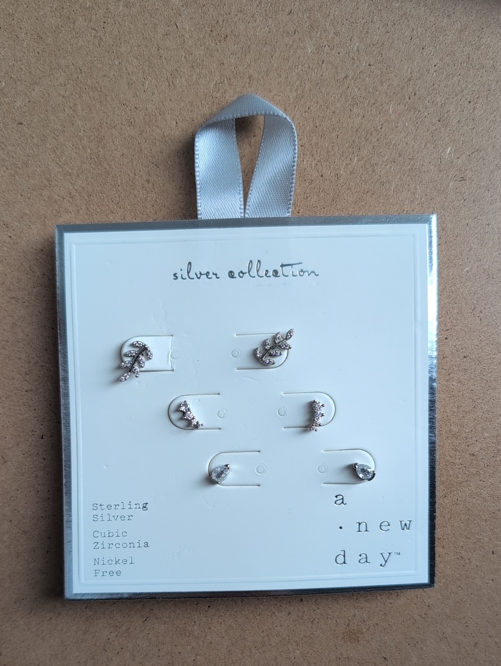 a new day Silver Cubic Zirconia Stud Earring Set - Silver